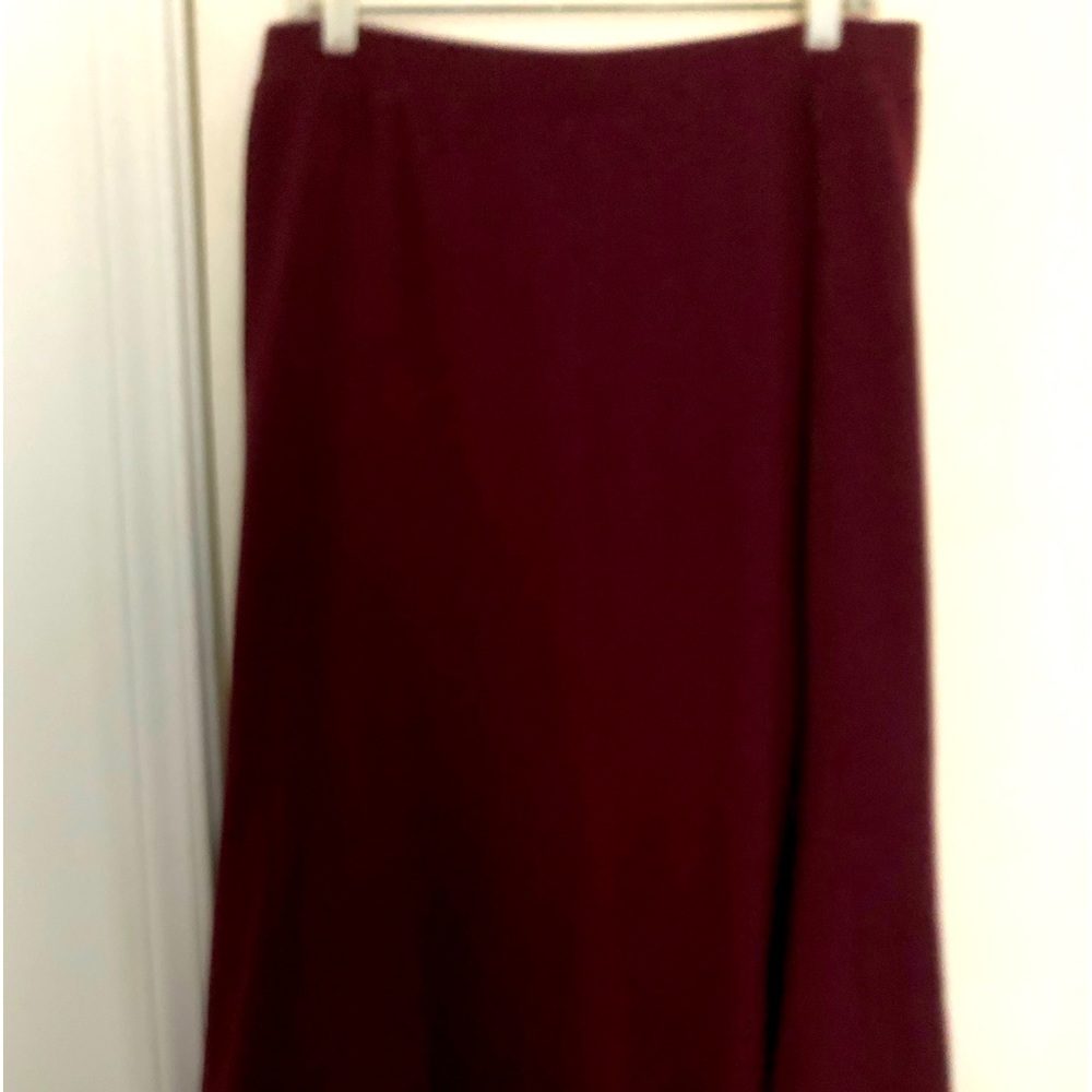 Petite cranberry long skirt